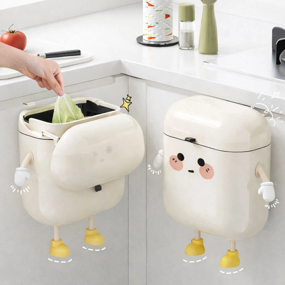 주방 음식물 쓰레기통 싱크대 걸이식 부착식 휴지통 9L(업체별도 무료배송)