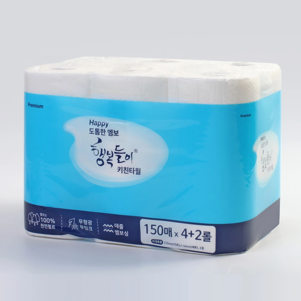 [행복이오는집] 키친타월 150매 * 6롤 (업체별도 무료배송)