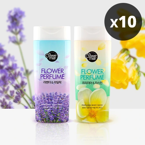 [샤워메이트] 퍼퓸 바디워시 200ml x 10개 (2종 중 선택)(무료배송)