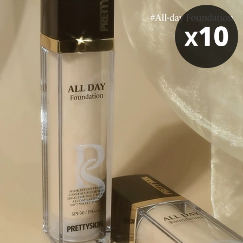 [대량구매관][프리티스킨] 올 데이 파운데이션 50ml x 10개 23호 (미백/주름개선 기능성)(무료배송)
