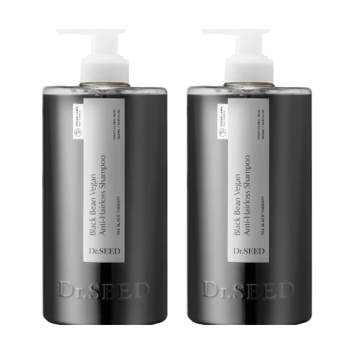 [닥터시드] 블랙빈 비건 탈모 샴푸 1000ml x 2개(탈모증상완화 기능성)(업체별도 무료배송)