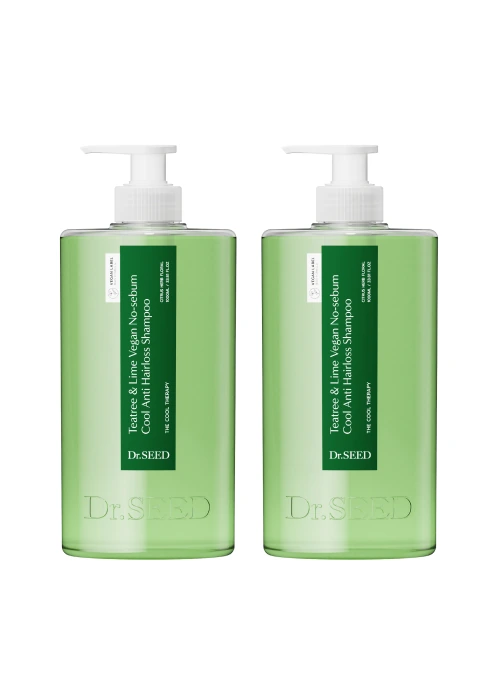 [닥터시드] 티트리 앤 라임 비건 지성케어 쿨 탈모 샴푸 1000ml x 2개(탈모증상완화 기능성)(업체별도 무료배송)