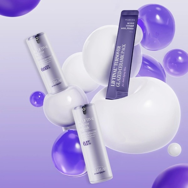 [마일드랩] 리프티날 턴오버 기초세트 (도자기팩 4박스+앰플 30ml+크림 15g) +아이패치 증정 (소진시 종료) (무료배송)