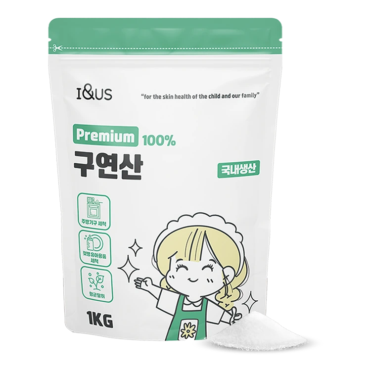 [아이앤어스] 프리미엄 100% 구연산 1kg(업체별도 무료배송)