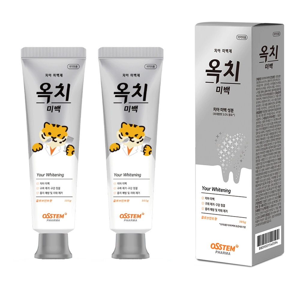 오스템 옥치 치아 미백 치약 105g x 2개 (업체별도 무료배송)