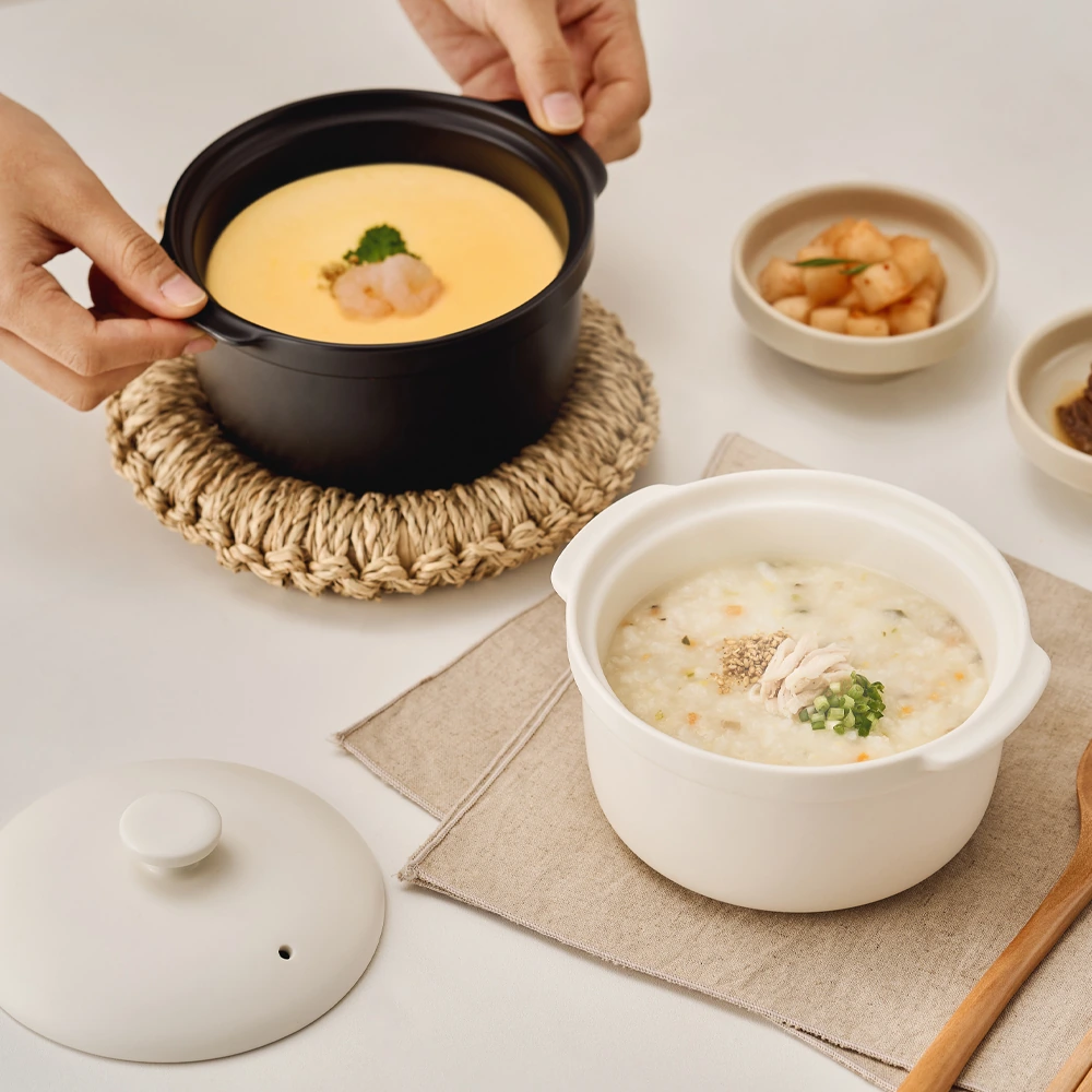 [바겐슈타이거] 세라믹 미니 토프 냄비(전자레인지/오븐용) / 매트화이트/매트블랙 (업체별도 무료배송)