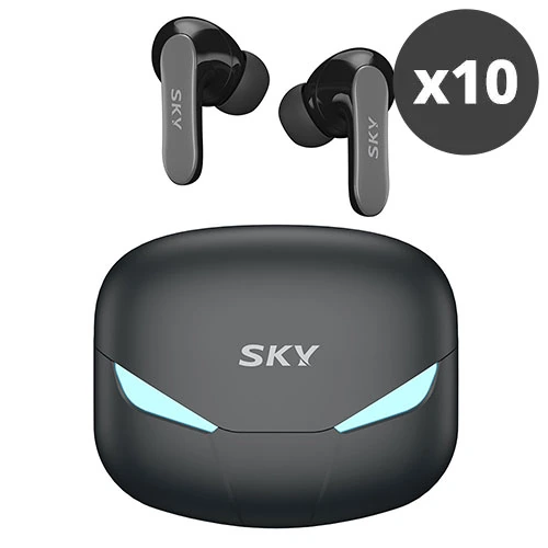 [대량구매관][스카이] 핏 팬텀 게이밍 무선 이어폰 x 10개 SKY-GA-S2X (C타입충전/LED라이트/IPX5방수) (업체별도 무료배송)