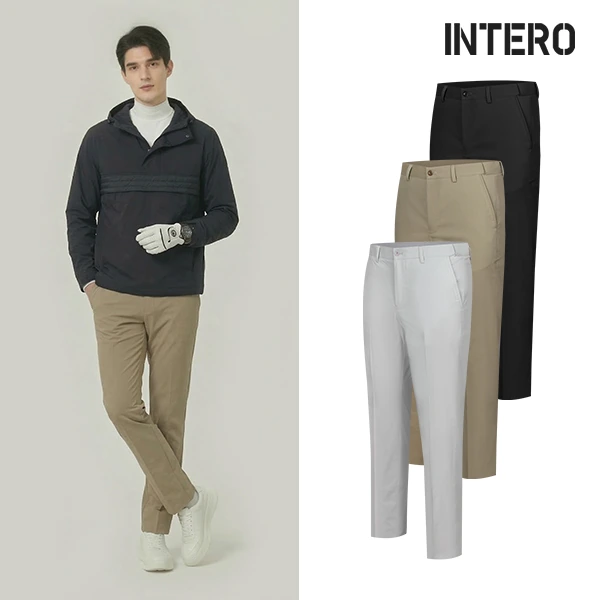 [INTERO]인테로골프웨어 남성 간절기 링클프리 면스판 골프바지/ISMP(업체별도 무료배송)