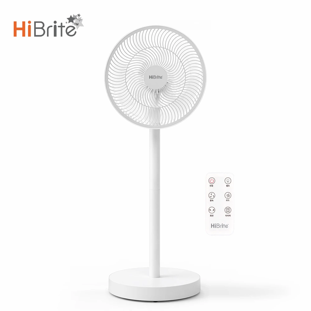 [하이브라이트] 수납형 써큘레이터 리모컨형 스탠드팬 12인치 HNZ-RSF100 (업체별도 무료배송)