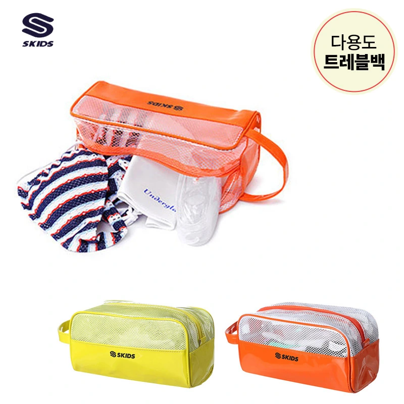 스키즈 에나멜 수영가방 비치백 다용도백 트레블백 (업체별도 무료배송)