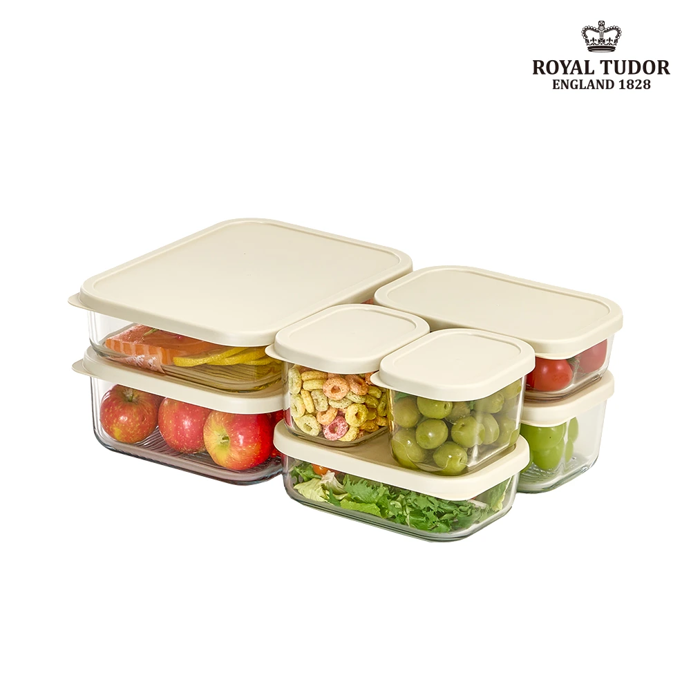 [로얄튜더] 엘리자베스 시그니처 모듈 찬통 14P (300ml x 2개,520ml x 2개,750ml,1200ml,1700ml 뚜껑포함)(업체별도 무료배송)