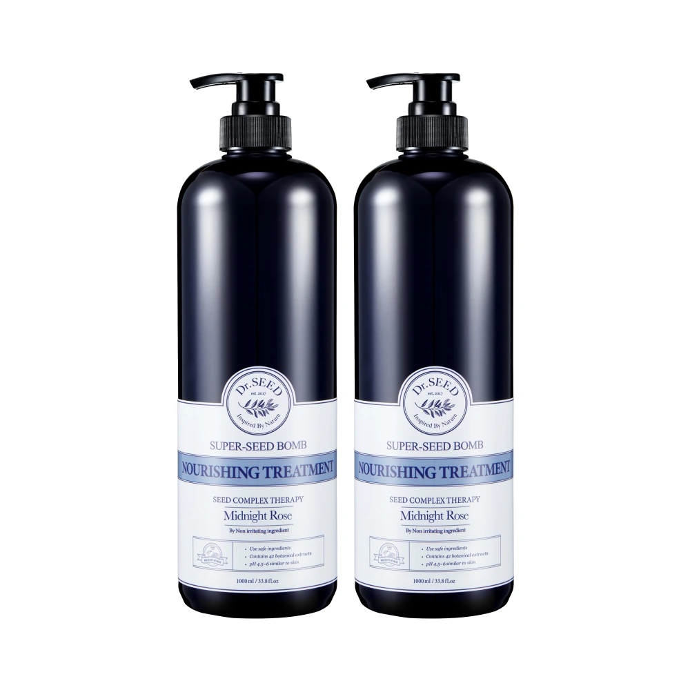 [닥터시드] 슈퍼시드밤 너리싱 퍼퓸 트리트먼트 1000ml *2개 미드나잇로즈 (업체별도 무료배송)
