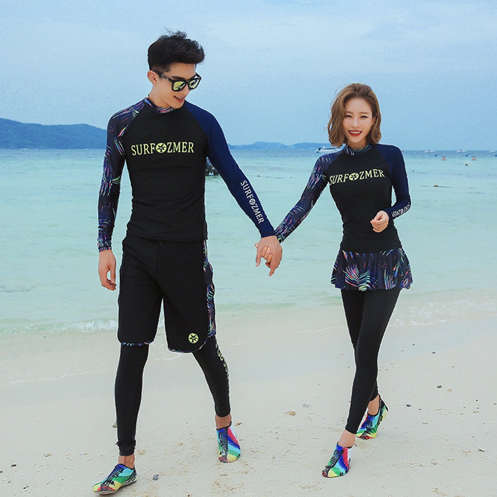 재고소진임박 레인보우 SURF 커플 래쉬가드 세트 (업체별도 무료배송)