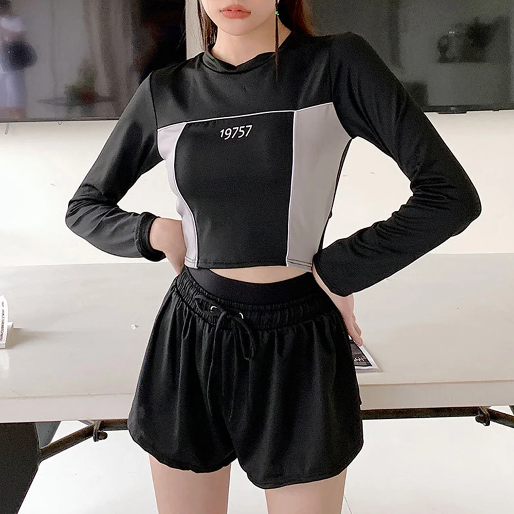 품절임박 크롭 팬츠 투피스 수영복 래쉬가드 세트 (업체별도 무료배송)